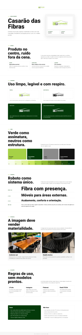 Prévia do Manual de Identidade Visual do Casarão das Fibras.